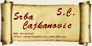 Srba Čajkanović vizit kartica